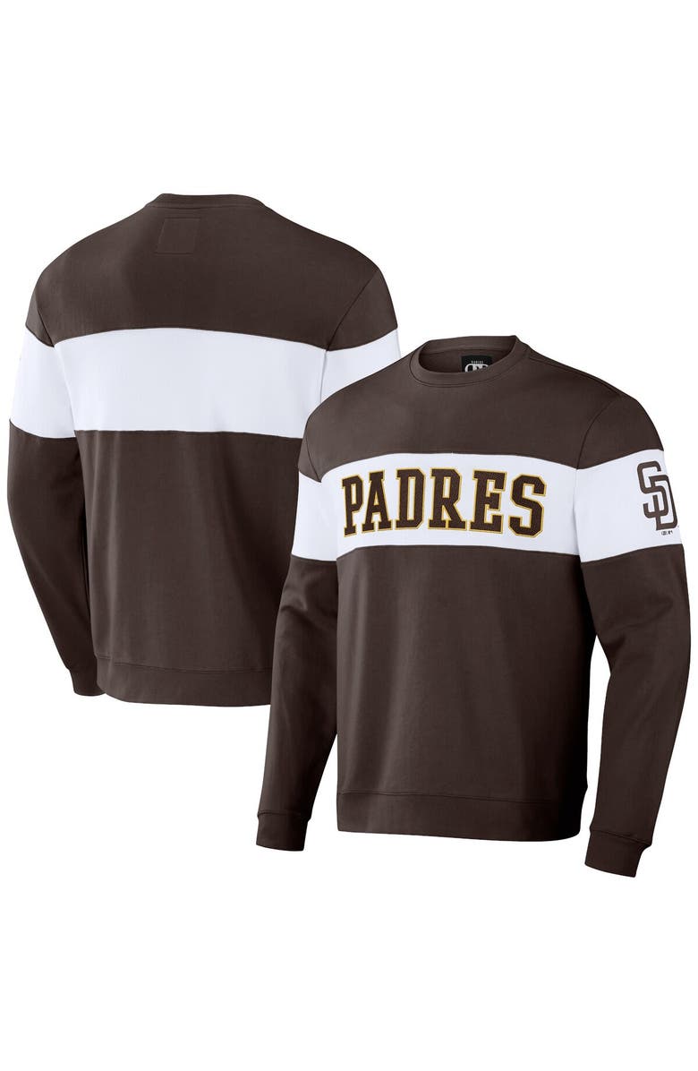 Darius Rucker Collection by Fanatics Men's Darius Rucker Collection by Fanatics Brown San Diego Padres Stripe Pullover Sweatshirt, Main, color, 