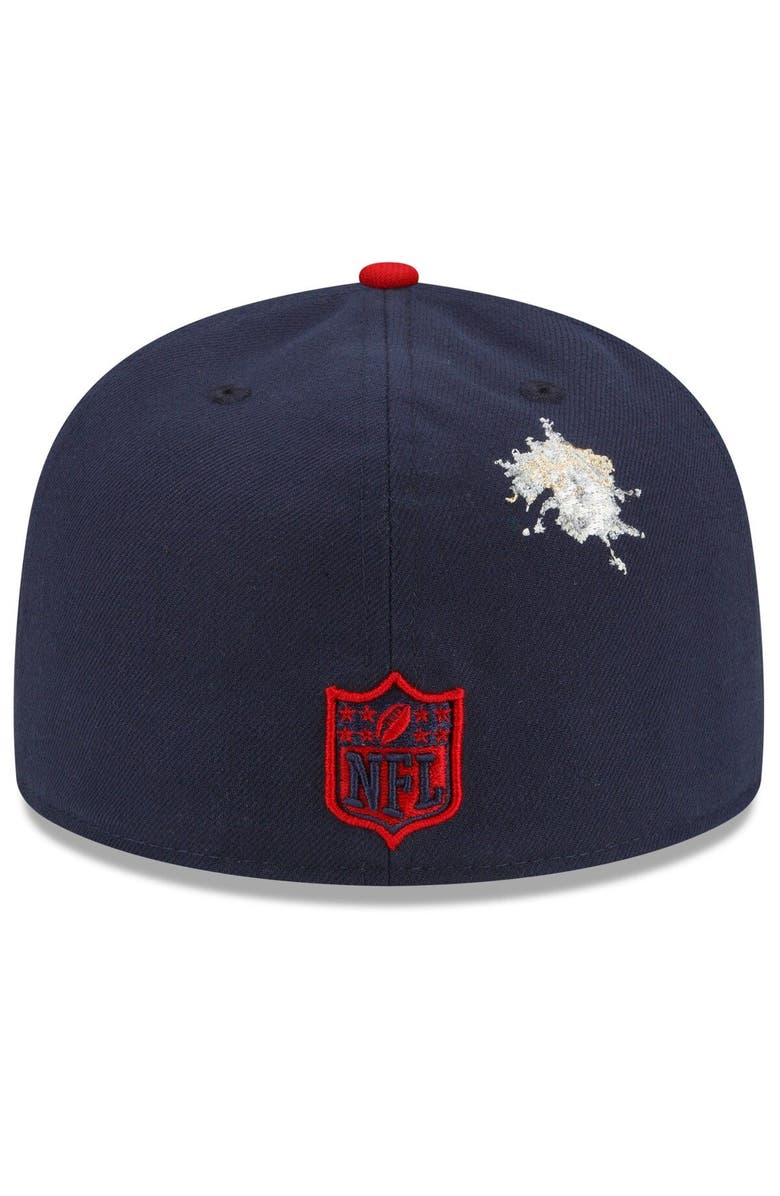 New Era x Staple Men's New Era Navy/Red Houston Texans NFL x Staple Collection 59FIFTY Fitted Hat, Alternate, color,