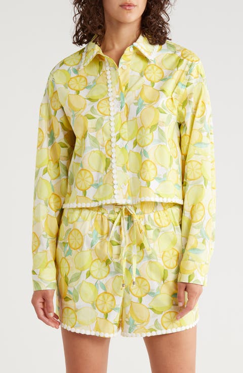 Button Down Crop Shirt