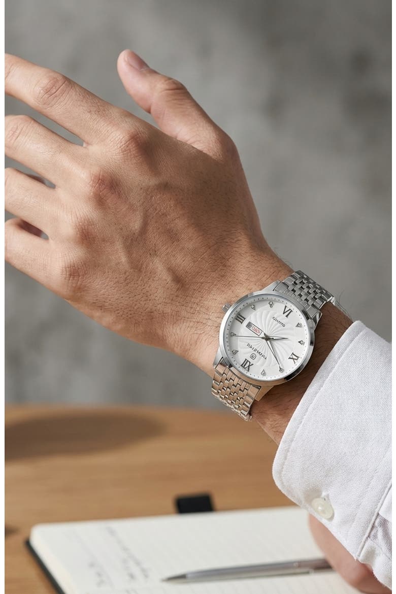 Valencia Bracelet Watch, Alternate, color, White Dial