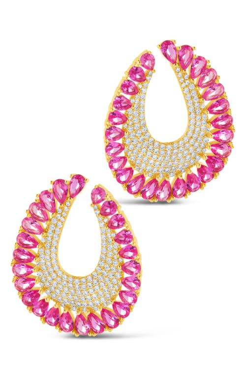 Sterling Forever Maria Elena Cubic Zirconia Statement Stud Earrings