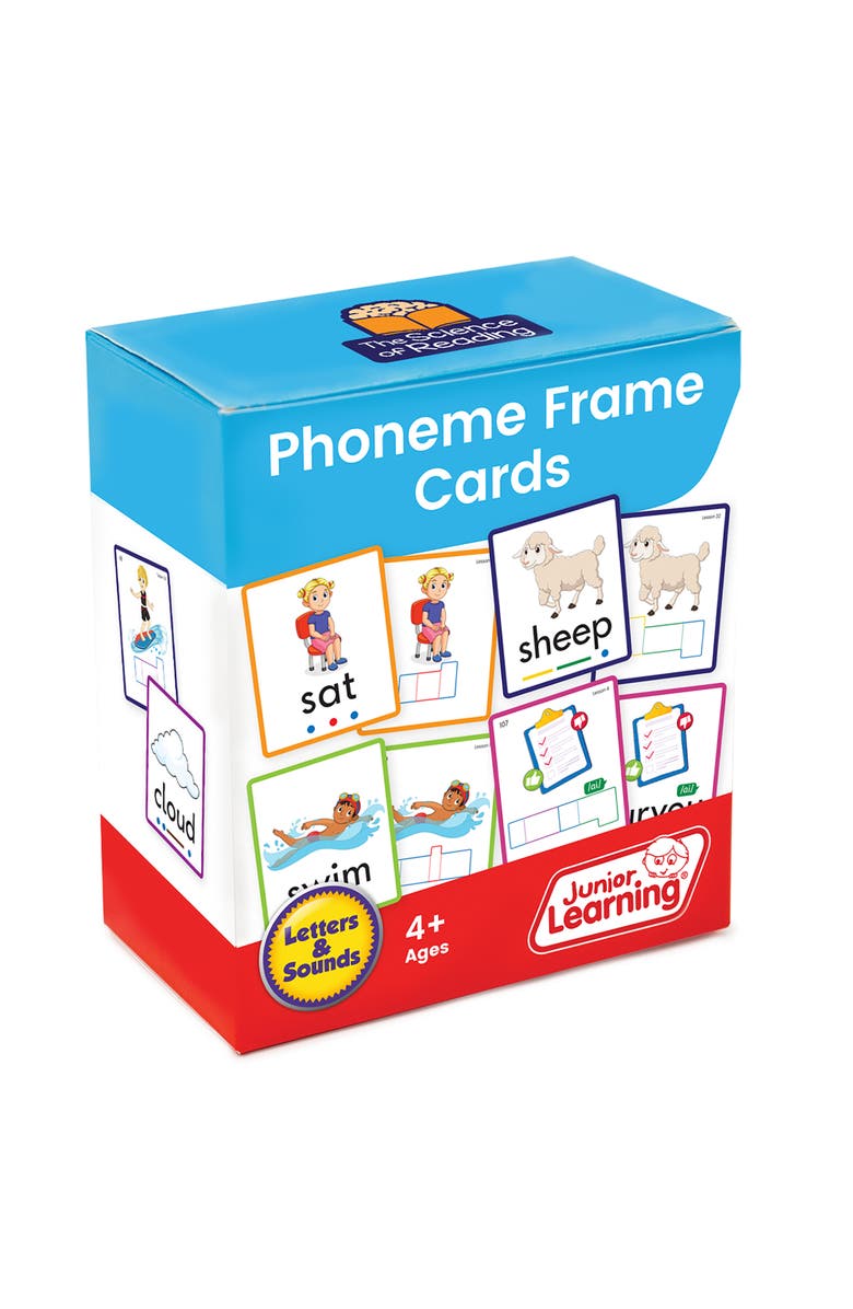Junior Learning Phoneme Frame Flashcards, The Science of Reading, Main, color, Multicolored