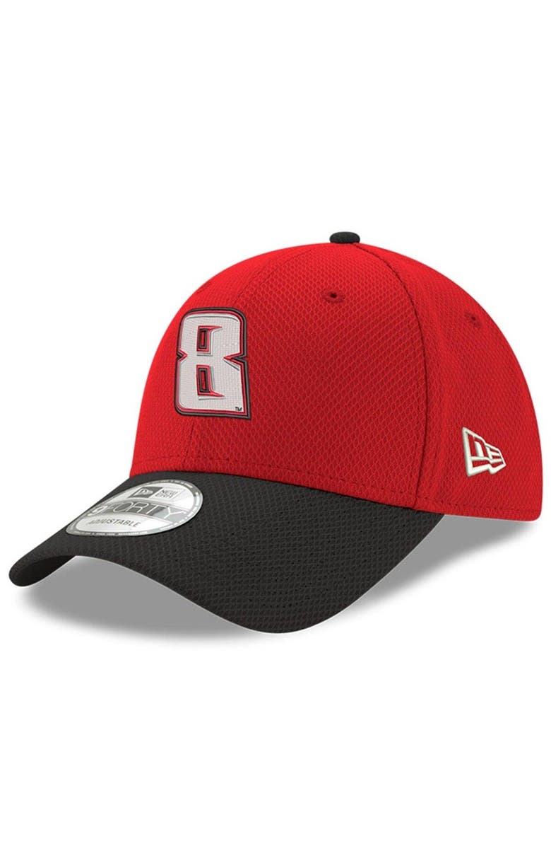 New Era Men's New Era Scarlet/Black Kyle Busch 9FORTY Number Adjustable Hat, Main, color, Scarlet