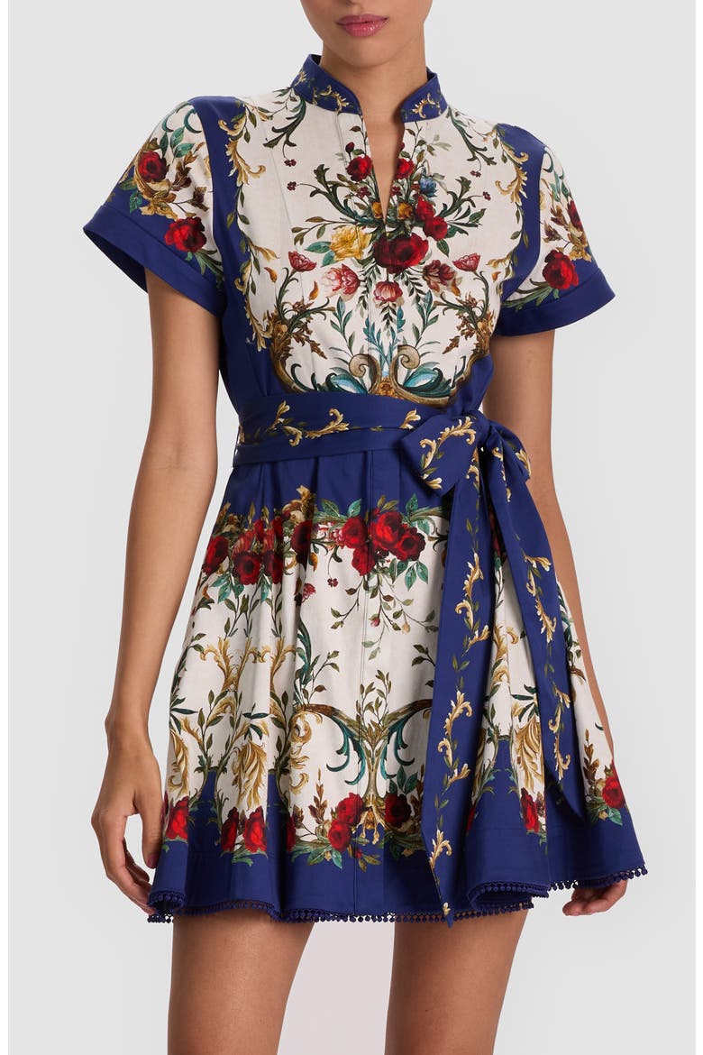 Lucy Floral Shirtdress, Main, color, GILDED ROSE