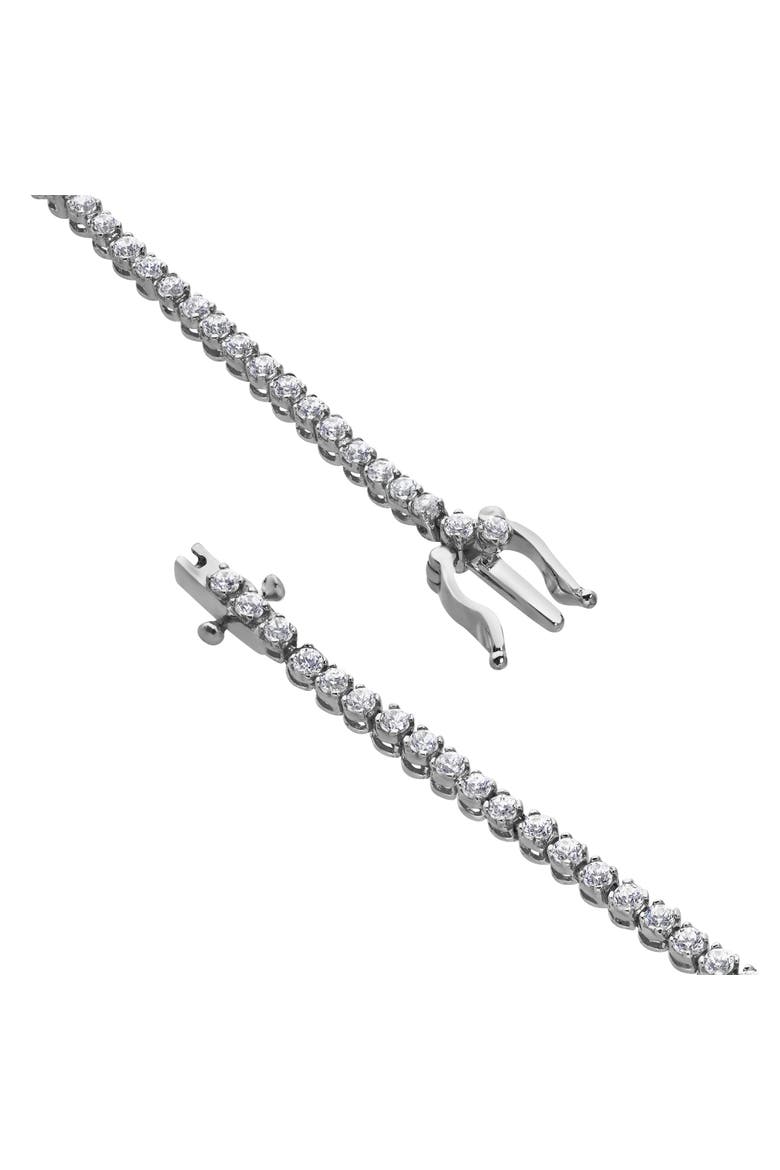 Amora 1 Ct Lightweight 10K Gold Lab Grown Tennis Bracelet, Alternate, color, 10K White Gold