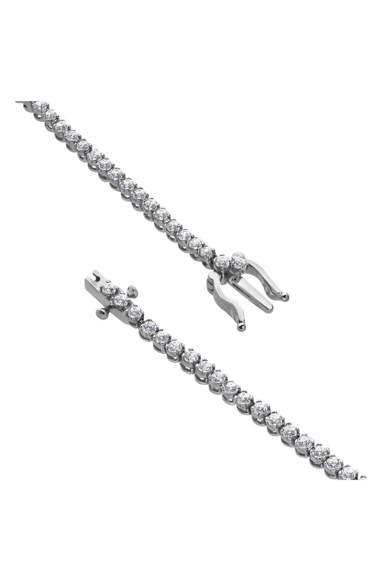 LuvMyJewelry Amora 1 Ct Lightweight 10K Gold Lab Grown Tennis Bracelet, Alternate, color, 10K White Gold