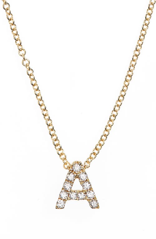 Bony Levy 18k Gold Pavé Diamond Initial Pendant Necklace In 18k Yellow Gold - A