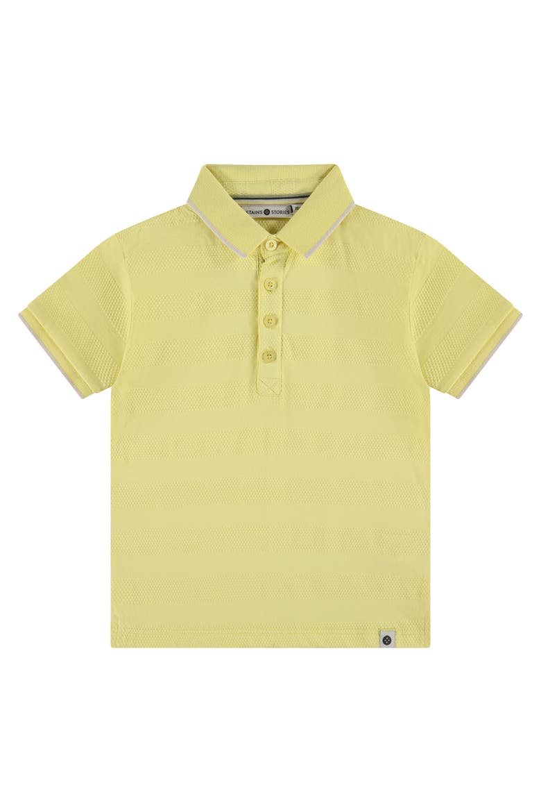 Textured Pattern Polo Shirt, Main, color, Sun