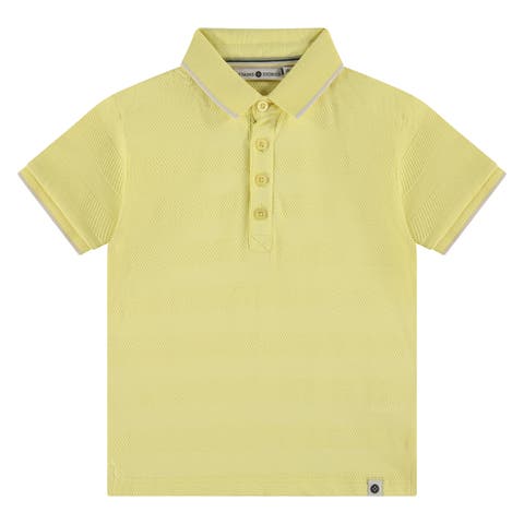 Textured Pattern Polo Shirt