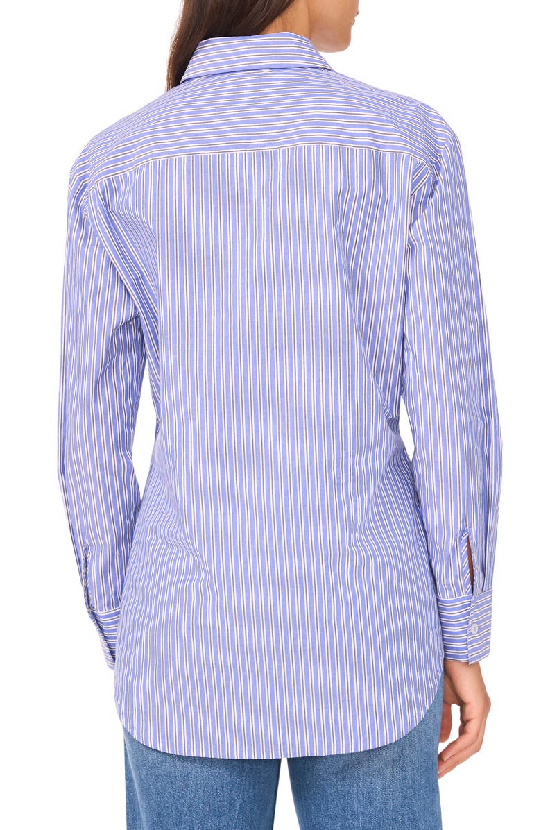 Halogen<sup>®</sup> Stripe Poplin Button-Up Shirt, Alternate, color, Wedgewood