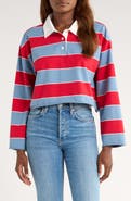 Re/Done Crop Stretch Cotton Rugby Polo