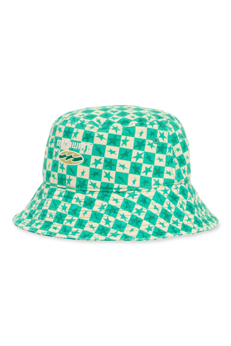 Mami Wata Star Print Cotton Bucket Hat, Main, color, MULCH