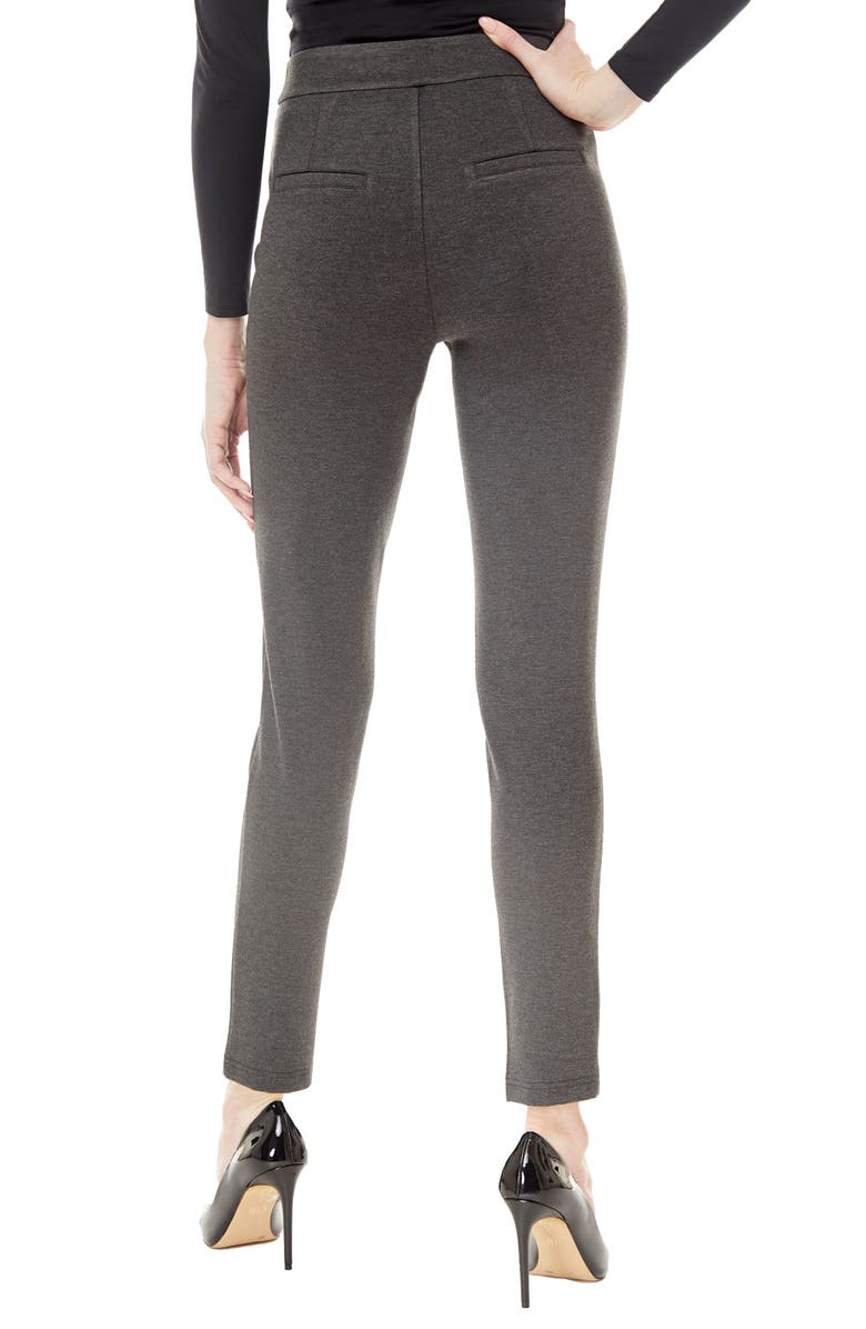 BY DESIGN Sharon Seamed Front Ponte Knit Pants, Alternate, color, Charcoal Heather