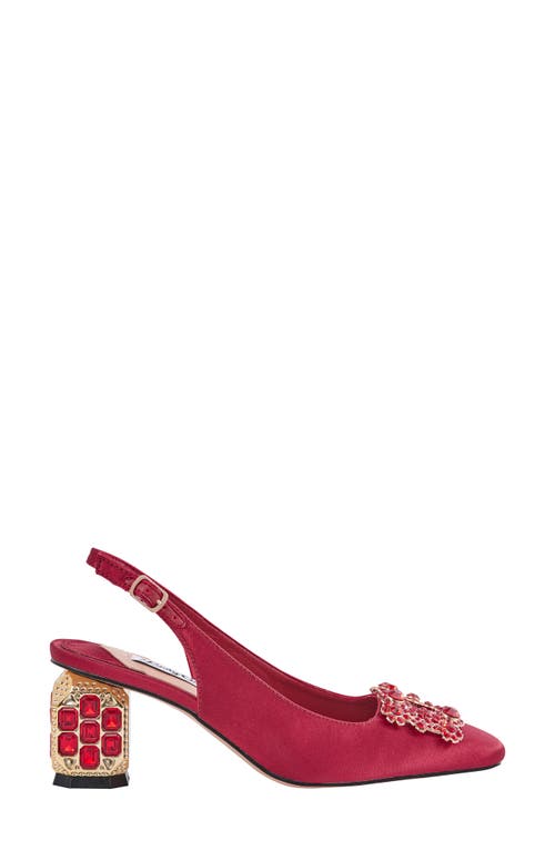 Lady Couture Precious Embellished Slingback Pump In Red