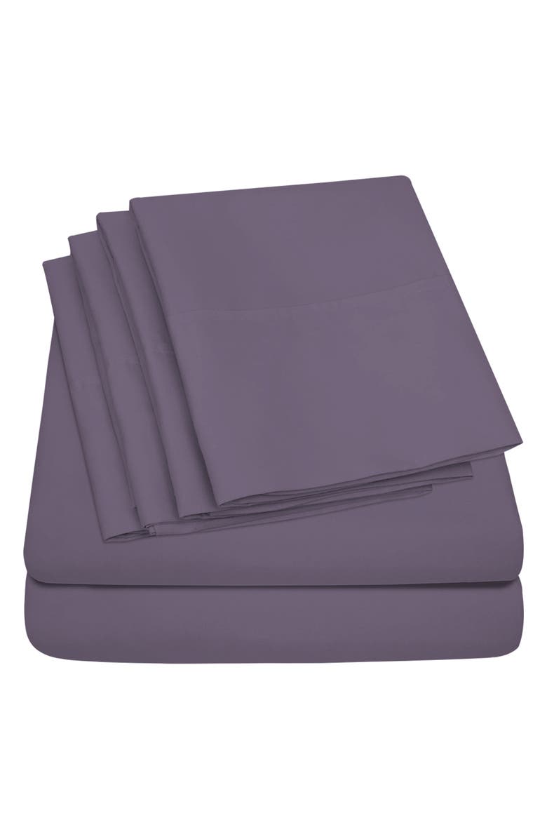 Luxury Home Bright Deep Pocket Microfiber Sheet Set, Main, color, Lavender