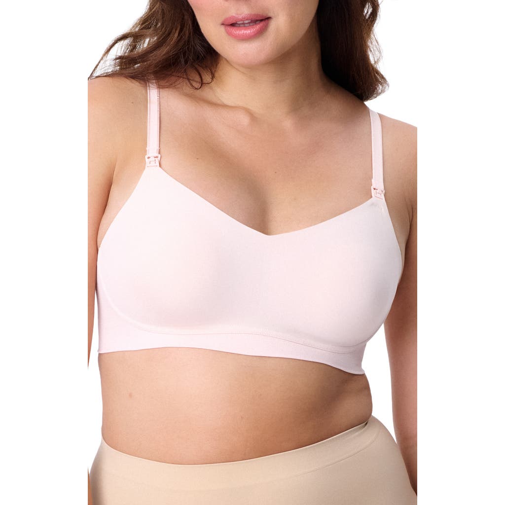 Motherhood Maternity Maternity Wireless Micro Nursing Bra In Pink