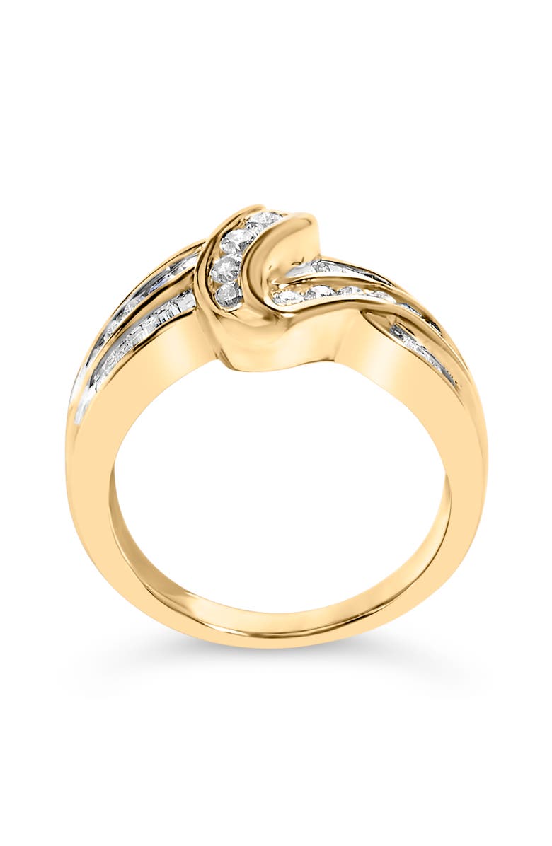 Haus of Brilliance 10K Yellow Gold 3/4 Cttw Diamond Double Shank Bypass Ring, Alternate, color, Yellow Gold