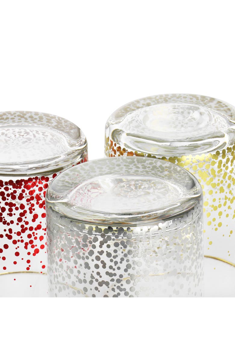 Laurie Gates California Designs Audrey Hill 6 Piece 13.5oz Double Old Fashion Glass Set in Assorted Colors, Alternate, color, Assorted