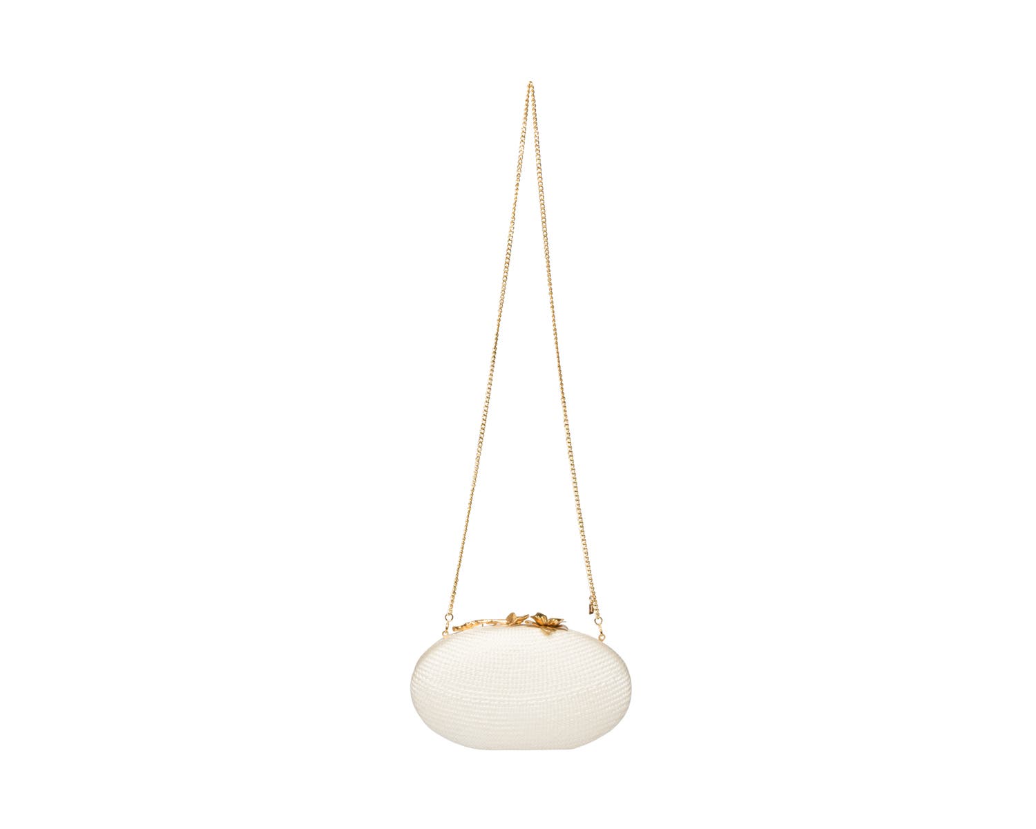 Joanna Oval Clutch, Alternate, color, OFF WHITE