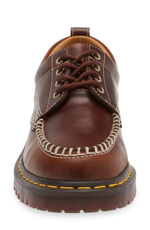 Dr. Martens Lowell Contrast-stitching Derby Shoes In Brown