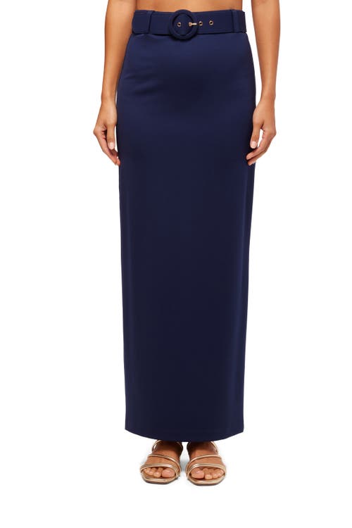 Trina Turk Ponte Game Point Maxi Skirt In Ink