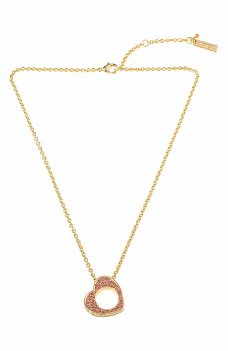 Kurt Geiger London Pavé Heart Pendant Necklace