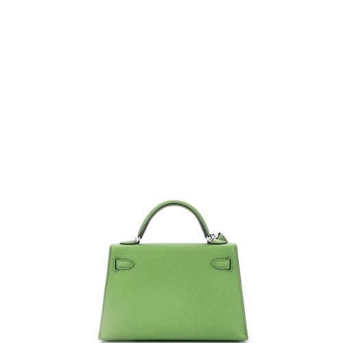 Pre-owned Hermes Hermes Kelly Mini Ii Bag Green Epsom With Palladium Hardware 20 In Green