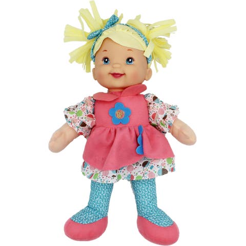 Baby's First 15" Little Talker Doll Blonde with Coral Dress