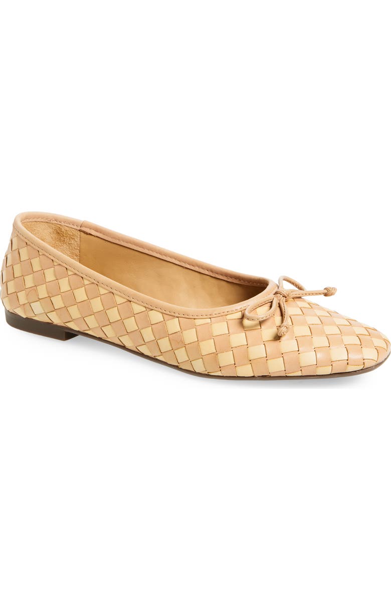 Schutz Arissa Woven Ballet Flat, Main, color, Light Beige/ Natural Nibs