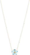 Bony Levy 14K Gold Blue Topaz & Citrine Flower Pendant Necklace (Nordstrom Exclusive)