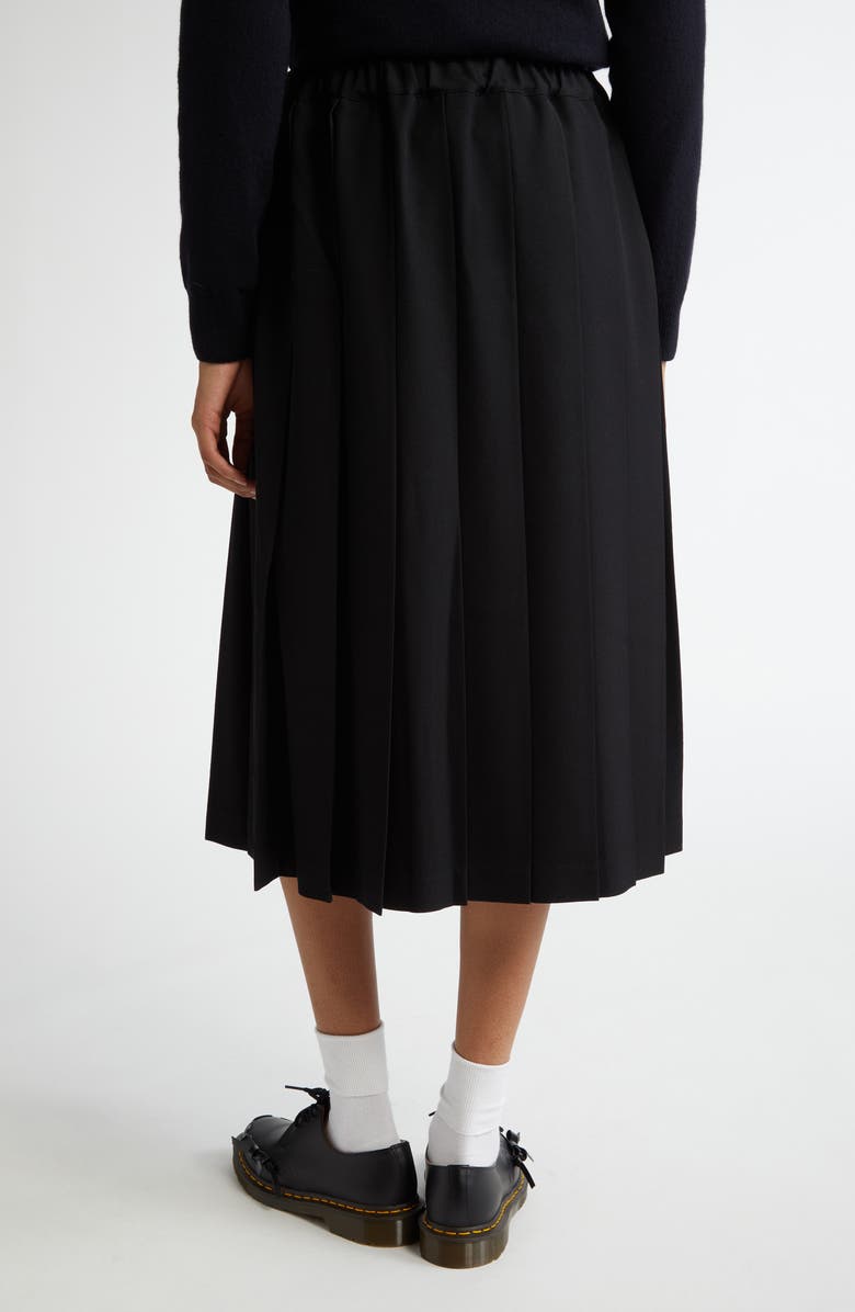 Comme des Garçons Girl Pleated Wool Gabardine Skirt, Alternate, color, 