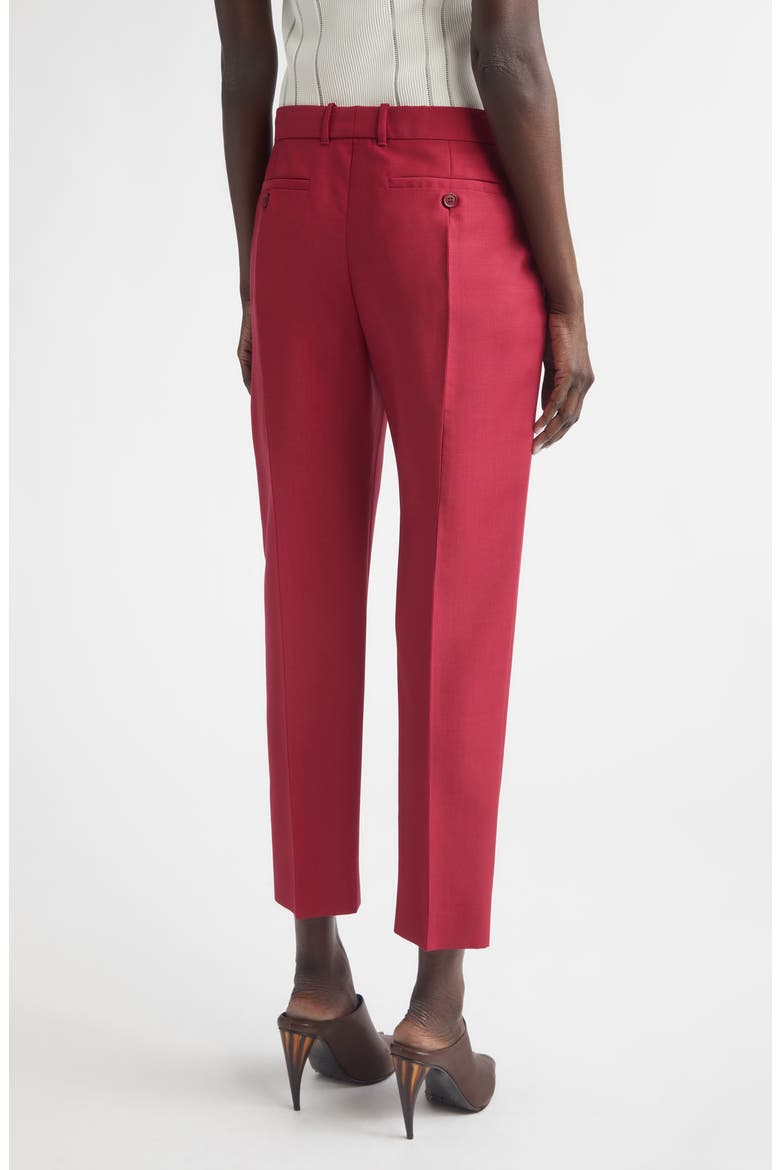 Wool & Mohair Narrow Bootcut Trousers, Alternate, color, RASPBERRY