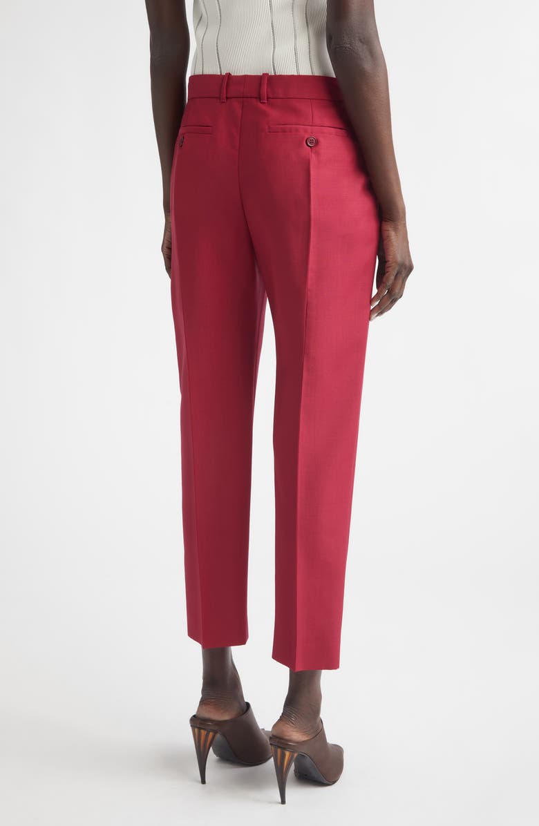 McQueen Wool & Mohair Narrow Bootcut Trousers, Alternate, color, Raspberry