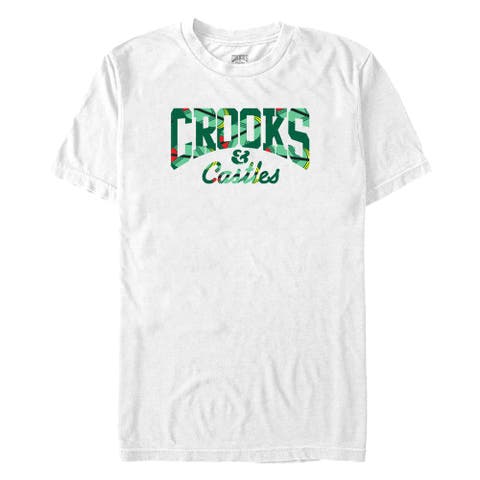 Men's Crooks & Castles Green Tropical Print  Graphic T-Shirt