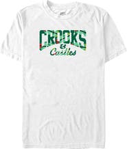 Crooks & Castles Men's Crooks & Castles Green Tropical Print  Graphic T-Shirt