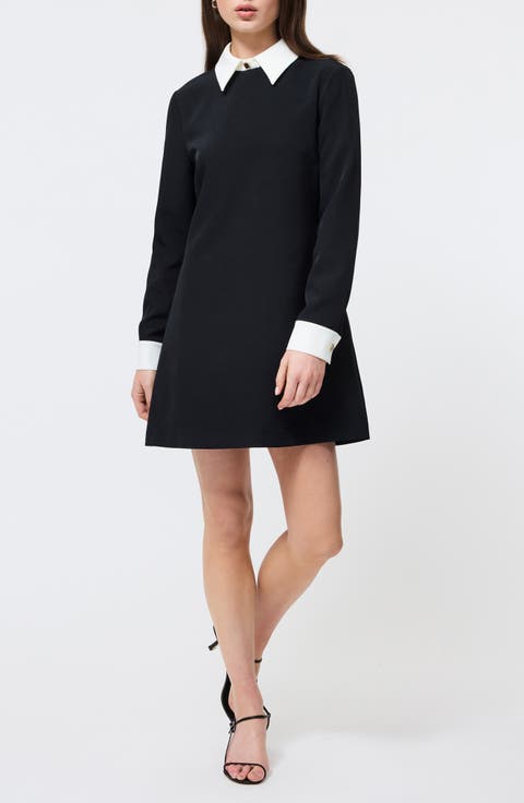 Echo Collared Long Sleeve Shift Dress