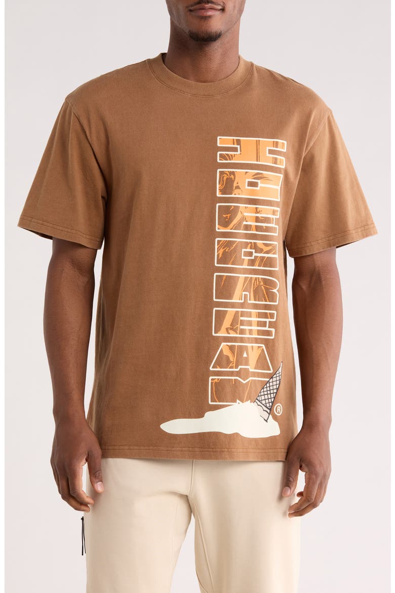 Big Time Oversize Graphic T-Shirt, Main, color, TOFFEE