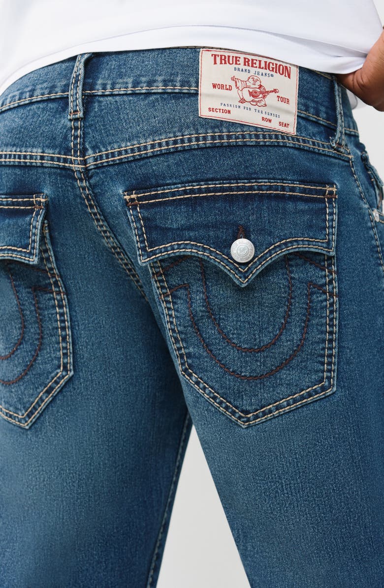 True Religion Geno Big T Flap Pocket Slim Fit Jeans, Alternate, color, Medium Blue Comet