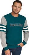 Tommy Hilfiger Men's Tommy Hilfiger Midnight Green/Heather Gray Philadelphia Eagles Acrylic Crewneck Pullover Sweatshirt