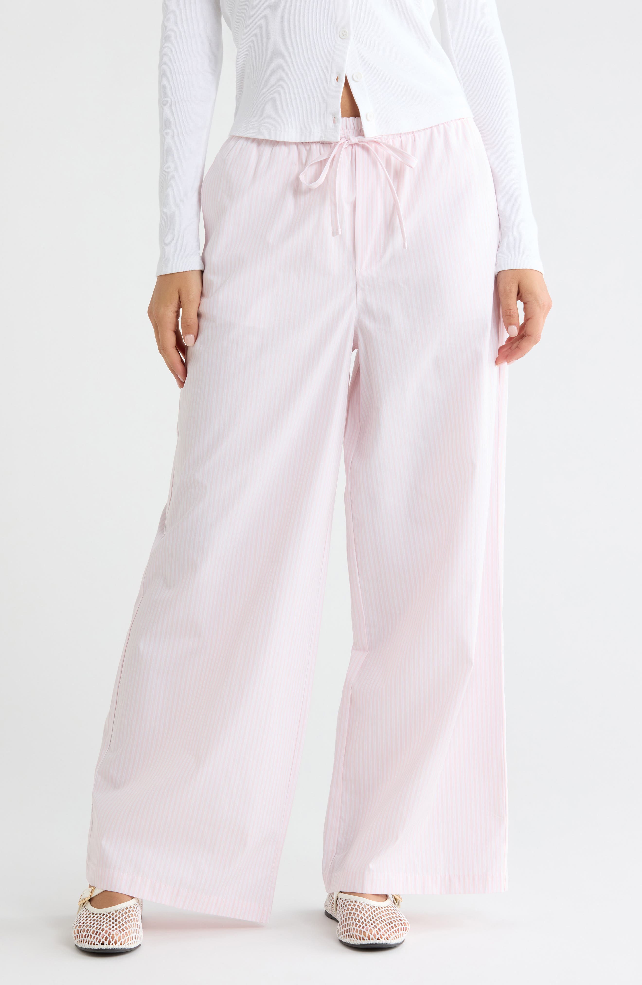 selected PINK- WHITE STRIPE