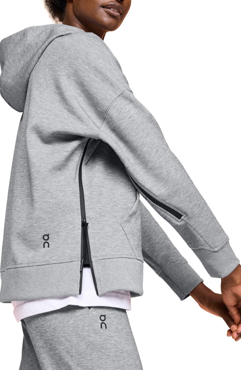 On Recycled Polyester Blend Hoodie, Alternate, color, Grey