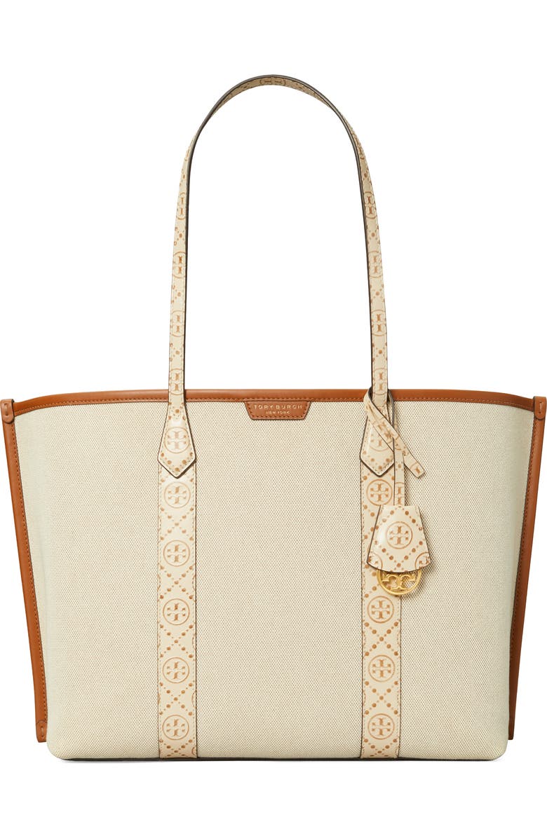 Tory Burch Perry Triple Compartment Canvas Tote, Main, color,