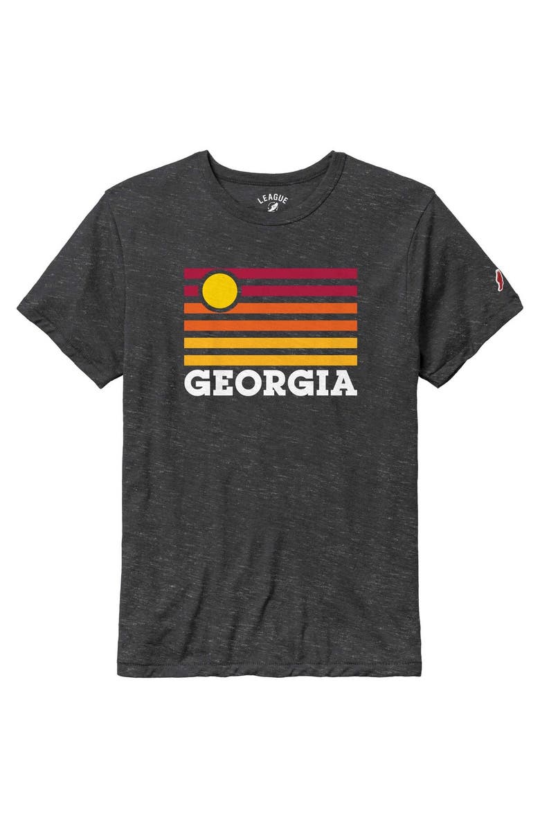 LEAGUE COLLEGIATE WEAR Men's League Collegiate Wear Heather Charcoal Georgia Bulldogs Hyper Local Victory Falls Tri-Blend T-Shirt, Alternate, color, Heather Charcoal