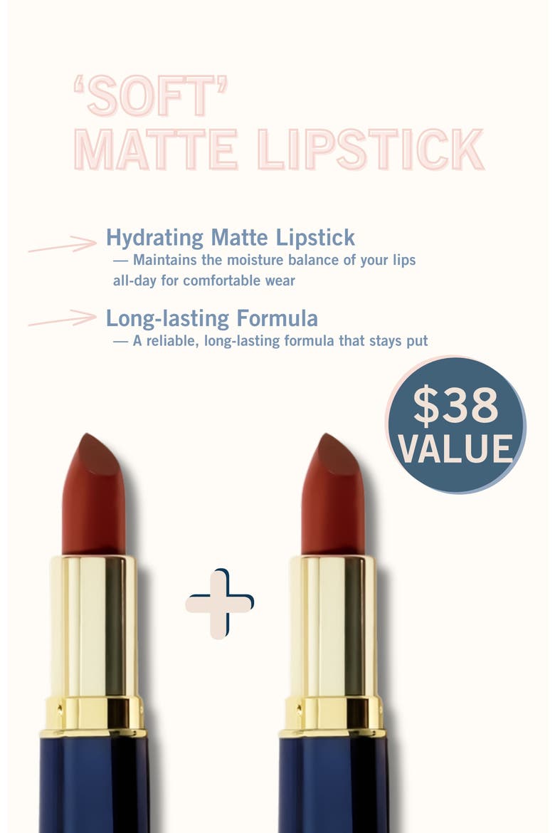 2-Pc. Matte Lip Twin Set, Alternate, color, M 610 cinnamon brick