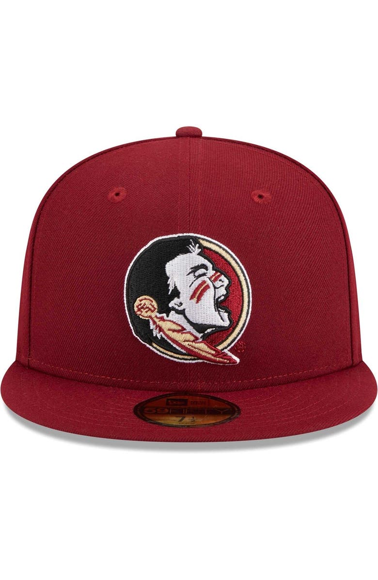 New Era Men's New Era Garnet Florida State Seminoles Evergreen 59FIFTY Fitted Hat, Alternate, color, 