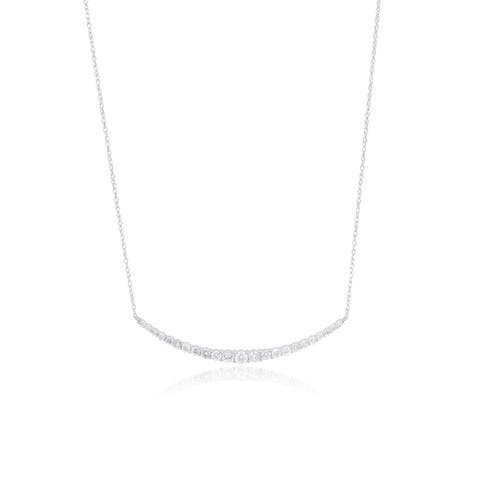 Diamond Curve Bar Necklace