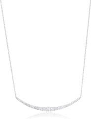 The Lovery Fine Jewelry Diamond Curve Bar Necklace