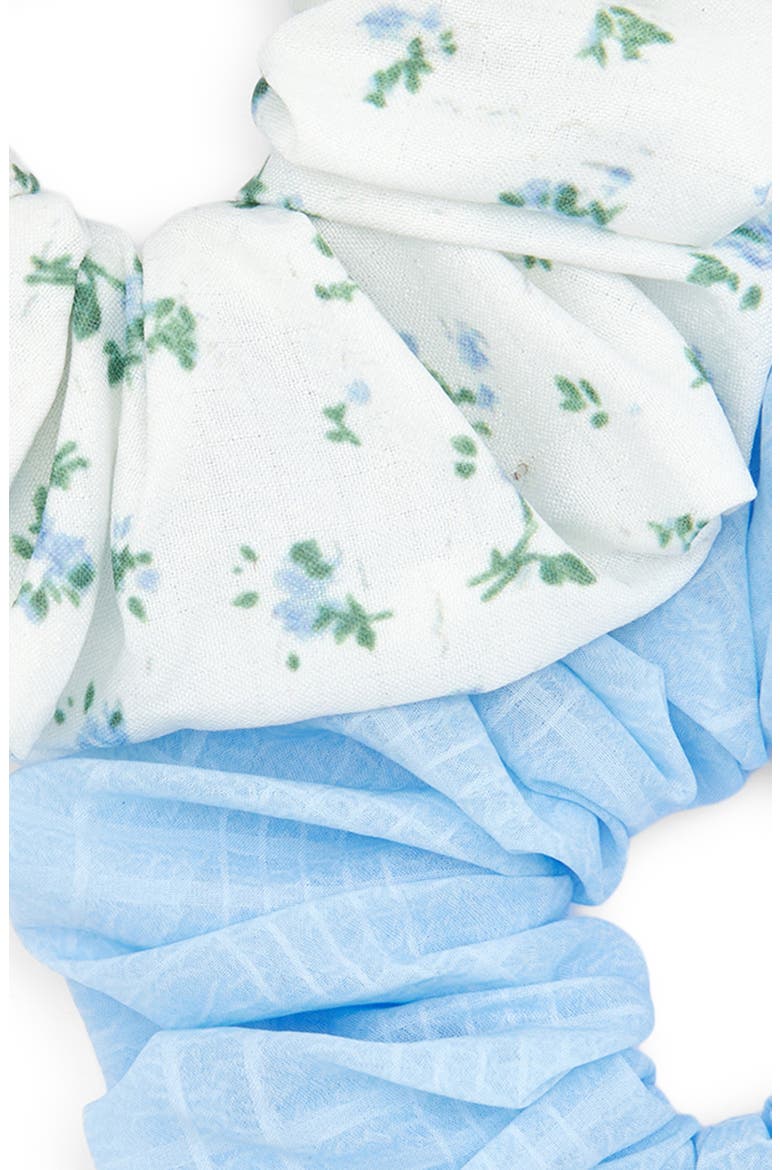 Assorted 2-Pack Scrunchies, Alternate, color, BLUE/ IVORY