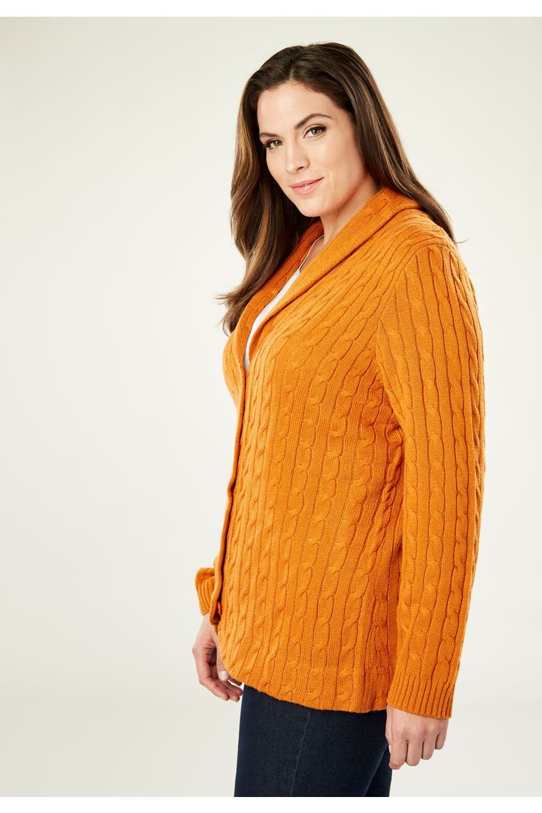 Cable Blazer Sweater, Alternate, color, BLACK