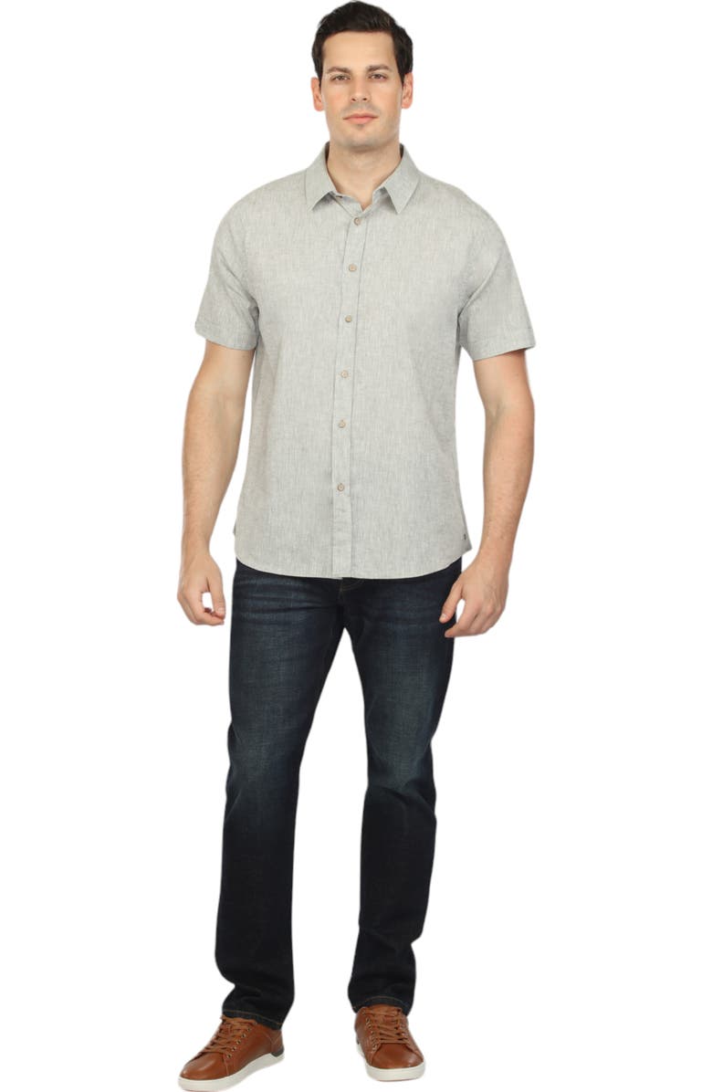 Vustra Pattern Linen Short Sleeve Shirt, Alternate, color, 